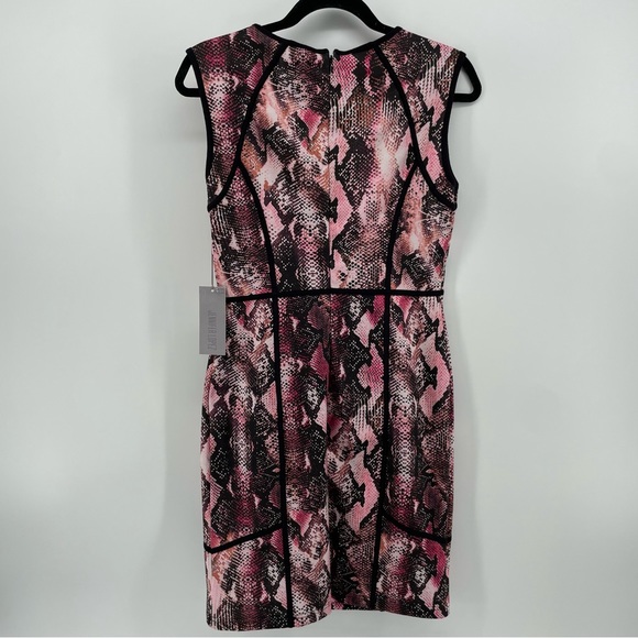 Jennifer Lopez Womens Northern Light Bodycon Dress Pink Black Snake Print 8 New - Picture 5 of 7